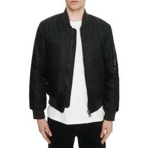 Eleven Paris Men's Jet Black Bomber Jacket w/ Multiple Compartments, Size XXL